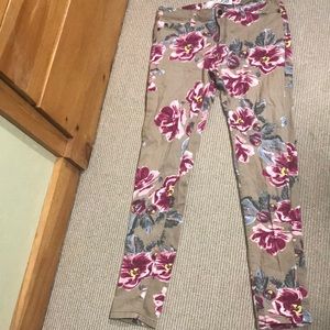 Floral print Joe Fresh slim coupe etroite size 2